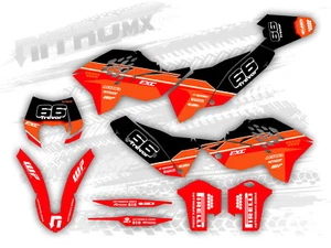 NitroMX Grafik Kit für KTM EXC EXC-F 125 250 300 450 530 2008 2009 2010 2011 - Bild 1 von 2