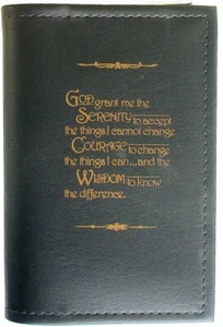 12 Step Book Cover - Meditation Book Cover -Black - MED01 - Imagen 1 de 2