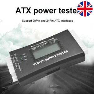 20/24 Pin Power Supply Tester LCD Display PC Power Measuring for ATX BTX ITX TFX - Afbeelding 1 van 12