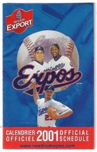 2001 Montreal Expos MLB BILINGUAL Baseball Schedule !!! Molson Export - Picture 1 of 1