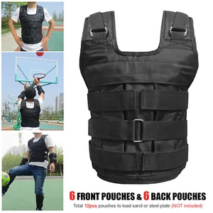 Weighted Vest Adjustable Loading Weight Jacket Exercise Training Fitness 50kg - Picture 1 of 12