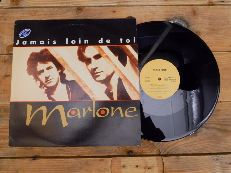 MARLONE JAMAIS LOIN DE TOI MAXI 45T NO LP VINYLE EX COVER EX ORIGINAL 1992 - Photo 1/4