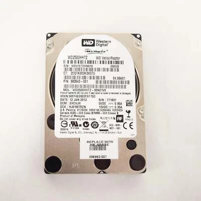 HP WS 250GB SATA-3 6GSQ 10K RPM 512E Hard Disk - 696962-001 - Image 1 of 2