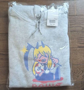 Beams x Chainsaw Man collaboration Hooded Sweatshirt size S Gray New Unused - Picture 1 of 24