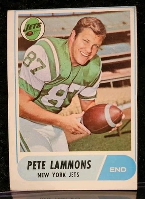 1968 Topps #143 Pete Lammons RC - New York Jets - Image 1 of 2