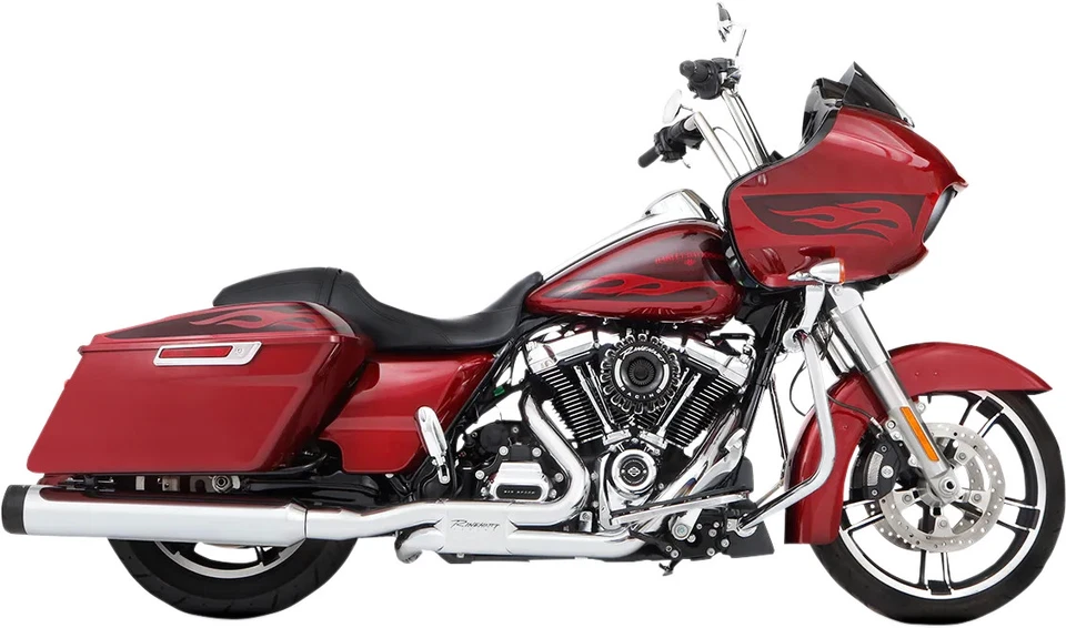 Scarico 2 in 2 Slimline 45 per Touring RINEHART Argento 100-0406C - Immagine 1 di 1