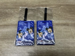 Rare American Tourister Disney 60TH Minnie & Mickey Mouse Luggage Tag Lot Of 2 - Picture 1 of 7