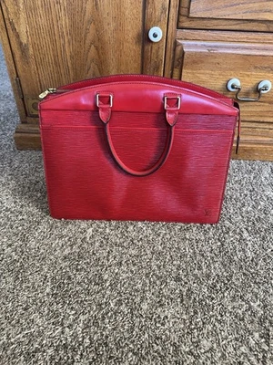 Louis Vuitton Riviera Shoulder Bag Red Leather - Image 1 of 4