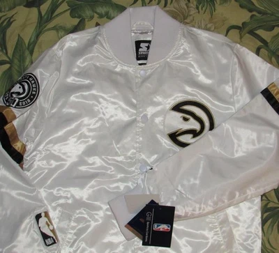 Chaqueta de baloncesto ATLANTA HAWKS blanca pequeña nueva con etiquetas Foto 1 de 4