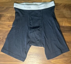 Vtg Fruit Of The Loom Black boxer brief size Med Spell Out Soft - Picture 1 of 4