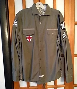 John Lennon English Laundry Vintage Military Style Hemd mit Patches Herren Gr. L - Bild 1 von 9