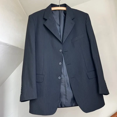 Ermengildo Zegna Black Striped Blazer Ing Loro Piana Sportcoat Jacket Size 52 - Image 1 of 4