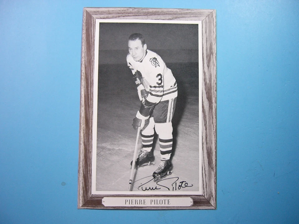 1964/67 BEEHIVE SYRUP GROUP 3 HOCKEY PHOTO PIERRE PILOTE AUTO AUTOGRAPH BEE HIVE - Image 1 of 3