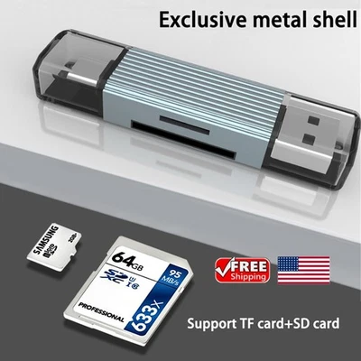 NEW USB 3.0 Type C to TF SD Micro SD TF OTG Smart Memory Adapter Laptop Compute - Image 1 of 4