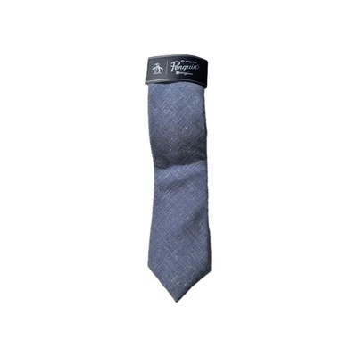 Original Penguin Men’s Level Up Skinny Tie (Navy)  49 - Image 1 of 4