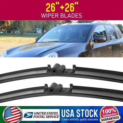New Wiper Blades 26''+ 26'' side lock Set For 2003-2006 Volkswagen Touareg — 第 1/4 张图片