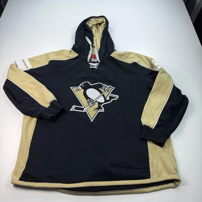 Толстовка с капюшоном мужская Reebok Pittsburgh Penguins очень большая XL NHL - Изображение 1 из 4