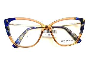 Occhiali da vista Longchamp LO2640 272 marrone nudo blu oro occhio di gatto 54-14-140 mm - Foto 1 di 3