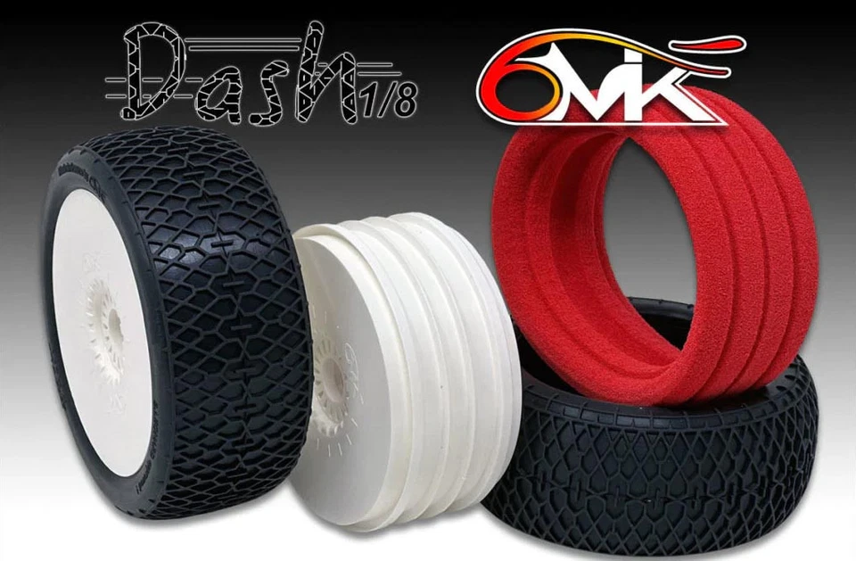 6Mik Dash Green Gomme Complete 1:8 Buggy Bianco (2) - Immagine 1 di 1