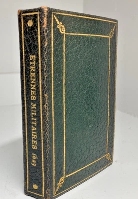 Étrennes Militaires 1823 1st Ed RARE Miniature French Green Morocco Book - Image 1 of 4