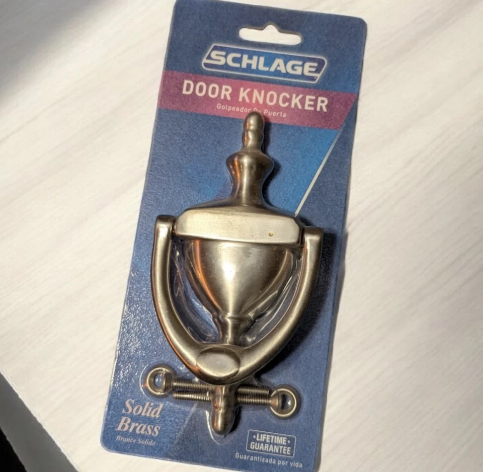  Golpeador Puerta Schlage Latón Macizo Modelo SC2-3125-619.Cromo. Nuevo en paquete Foto 1 de 1