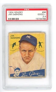 1934 Goudey JIM DeSHONG #96 Big League Chewing Gum Vintage Baseball PSA 2.5 - Picture 1 of 3