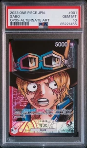 Arte alternativo japonés Sabo 2023 de una pieza op05-001 PSA 10 gemas como nuevo - Imagen 1 de 2