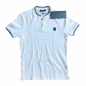 The KOOPLES Men's White Cotton Polo With Officer Collar Size S - Picture 1 of 3