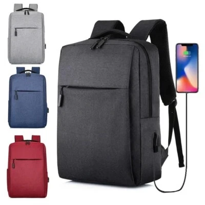 Mochila de viaje para computadora portátil 16 pulgadas bolsa escolar puerto USB carga impermeable AU Foto 1 de 4