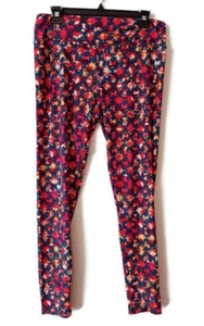 LuLaRoe TC Tall and Curvy Leggings dunkelblau und rot geometrisches Muster - Bild 1 von 7