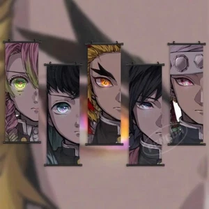 Wall Japanese Artwork Demon Slayer Canvas Pictures Painting Hanging Scrolls - Picture 1 of 15