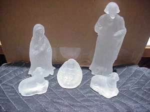 5 peice Frosted Glass Manger set - Picture 1 of 1