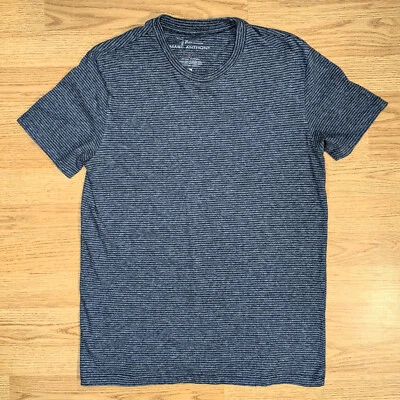 Marc Anthony Blue Striped T-Shirt Size Small Slim Fit - Image 1 of 3
