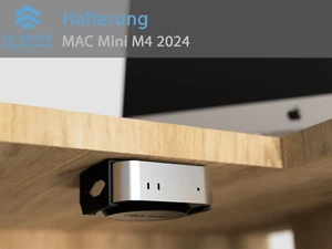 Halterung für Apple Mac Mini M4 2024 VESA 75 kompatibel Tisch oder Wand Montage - Afbeelding 1 van 7