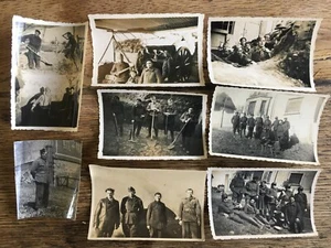 WW2 : 8 photos petit format, dont 1 photo Stalag IVf, photos d'époque - Picture 1 of 12