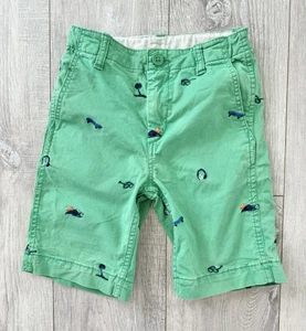 GAP Kids Sz 7 Boys Shorts Green Skateboards Waves Sunglasses Headphones - Picture 1 of 4