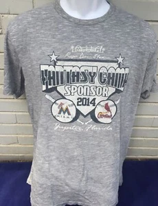 2014 Fantasy Camp Marlins Cardinals ‘47 Brand Gray T-Shirt Tee Mens Size XL - Picture 1 of 5