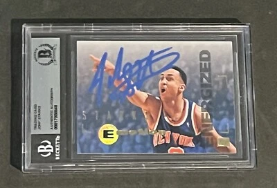 JOHN STARKS 1994-95 SKYBOX EMOCIÓN FIRMADA TARJETA AUTOGRAFIADA BECKETT BAS AUTÉNTICA Foto 1 de 2