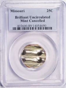 MISSOURI STATE 25c QUARTER 2003P MINT CANCELLED ERROR COIN IN A PCGS HOLDER - Picture 1 of 2