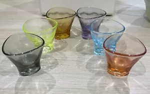 VINTAGE ART DECO RAINBOW SHOT GLASSES - Picture 1 of 4