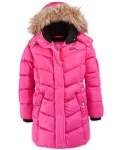 Weatherproof Little Girls' Hooded Coat with Faux Fur Trim Size 3T, Pink - Picture 1 of 1