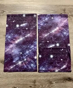 2 pack Multi-Use Face Mask Tube Scarf Head Neck Gaiter Purple Starburst New - Picture 1 of 5