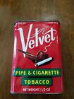 ??Vintage Velvet Pipe Cigarette Tobacco Tin Box Collectible ??