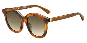 Kate Spade Lillian Brown Stylized Oval Sunglasses w/ Gradient Lens - 009Q-HA - Picture 1 of 3