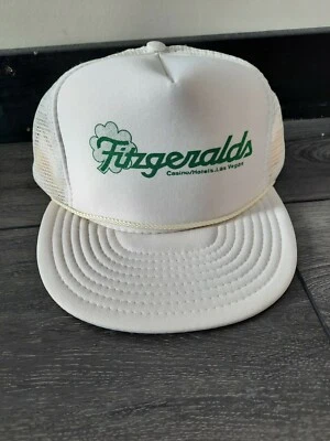 Vintage Fitzgerald's Casino Hotels Reno Las Vegas Snapback Hat Gray Green New - Image 1 of 4