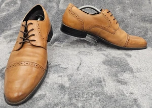 Stacy Adams Prescott Dress Shoes mens 11M Brown leather  cap toe oxford 24858 - Picture 1 of 14