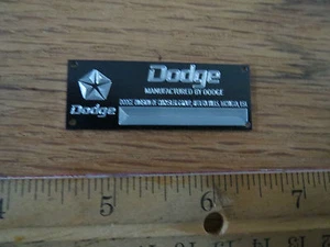 Dodge Metal Display Plaque 1/18 1/24 1/43 1/25 Revell Ertl Model Kit Diecast - Picture 1 of 1