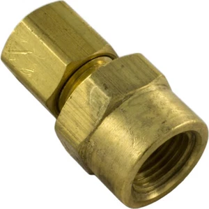 Len Gordon 522000 1/8" x 3/16" Tube Brass Compression Fitting - Picture 1 of 3
