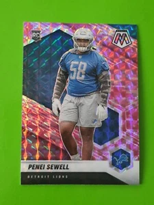 2021 Panini Mosaic #370 Penei Sewell Rookie RC Detroit Lions Pink Camo Prizm - Picture 1 of 2