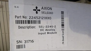 SCHWEITZER ENGINEERING AXION SEL-2245-2 DC ANALOG INPUT MODULE - Picture 1 of 1